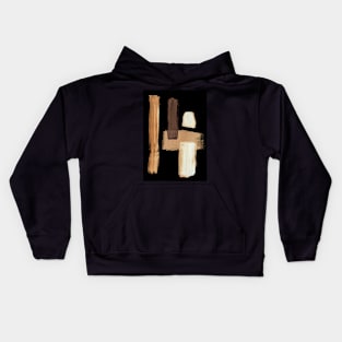 brown black abstract Kids Hoodie